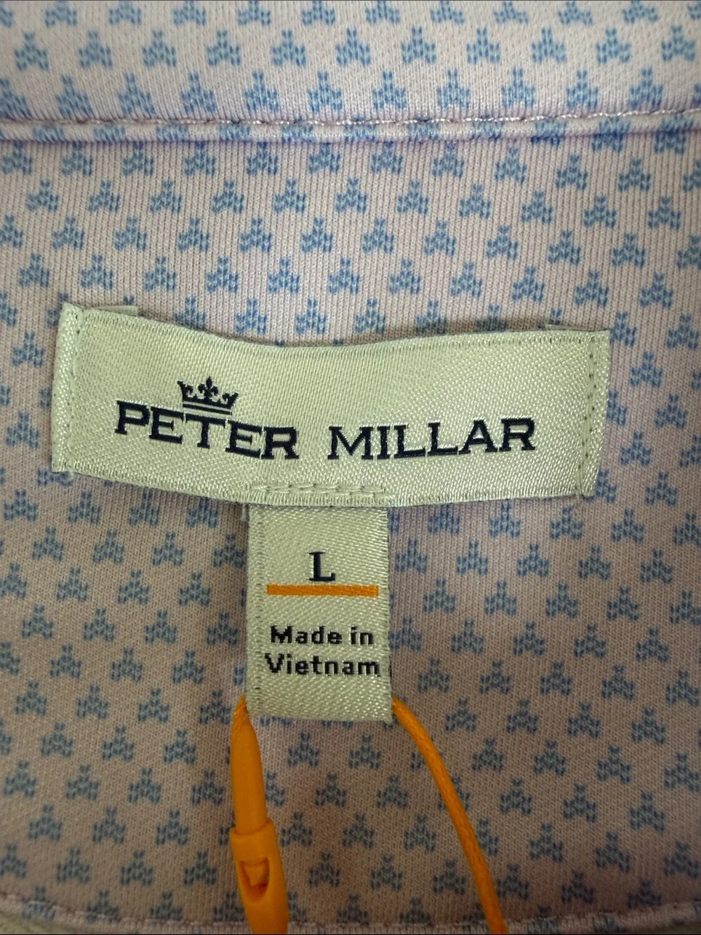 The Creek Private Club NY Peter Millar Light Pink & Blue Quarter-Zip Sweater